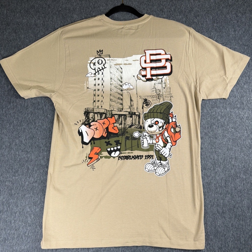 Southpole Shirt Mens L NWT Spray Puff Paint Graffiti Graphic Logo Teddy Bear Men - Picture 6 of 9